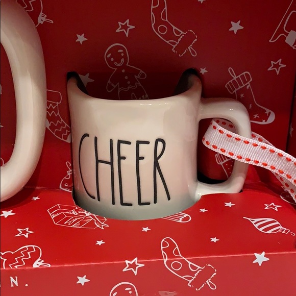 Rae Dunn Cheer Mug & Ornament Set NEW - Picture 2 of 5